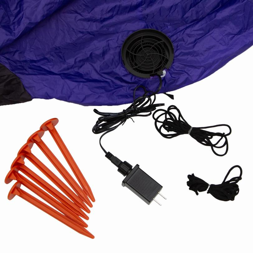 Inflatable Light-Up Spider Witch Halloween Outdoor Yard Decoration - 5 ft