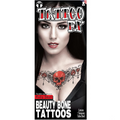 Tinsley Transfers Beauty Bone Ruby Skull Temporary Tattoo