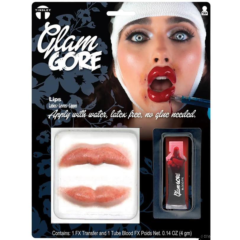 Tinsley Transfers Glam Gore Lips 3D FX Transfer Prosthetic