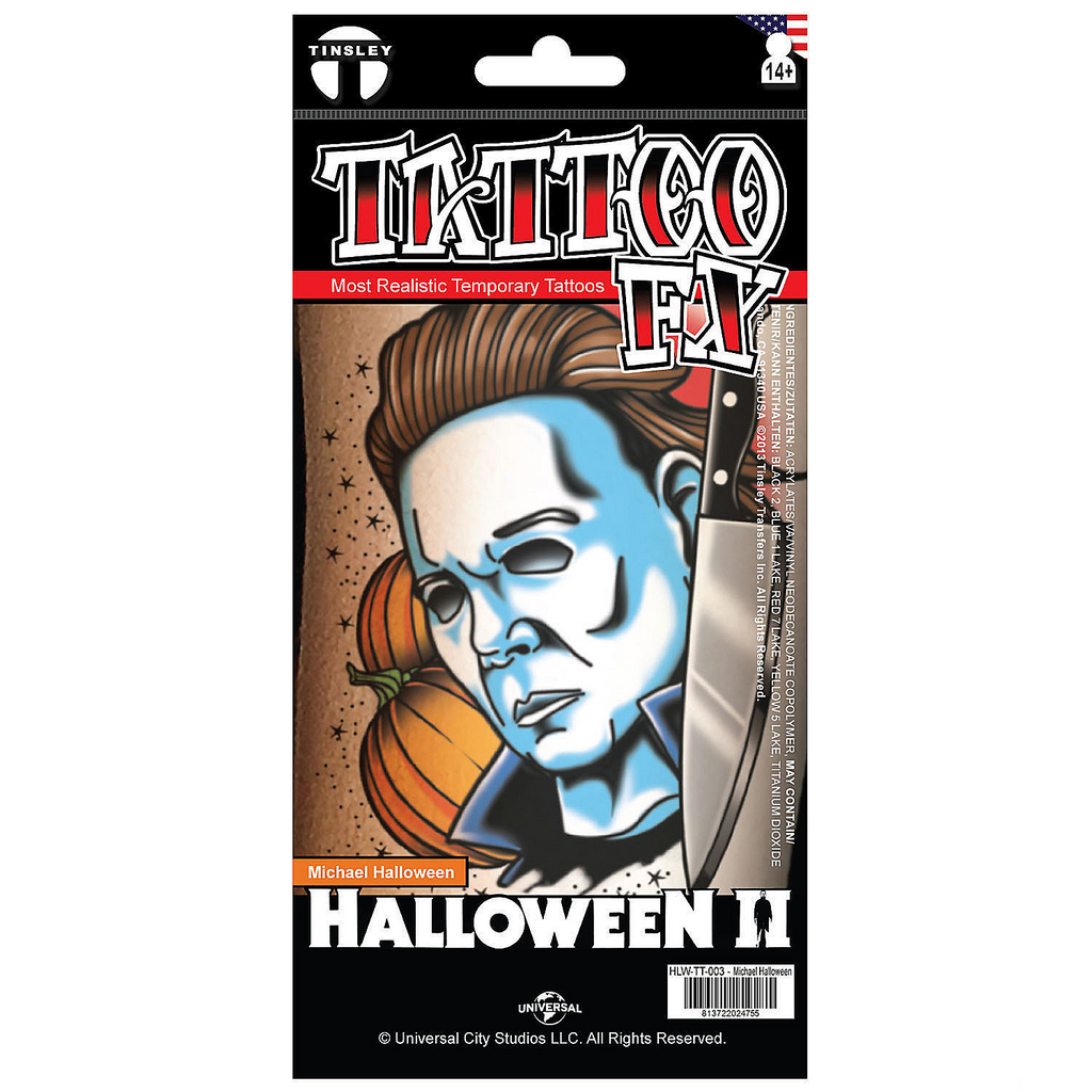 Tinsley Transfers Halloween II Michael Halloween Temporary Tattoo