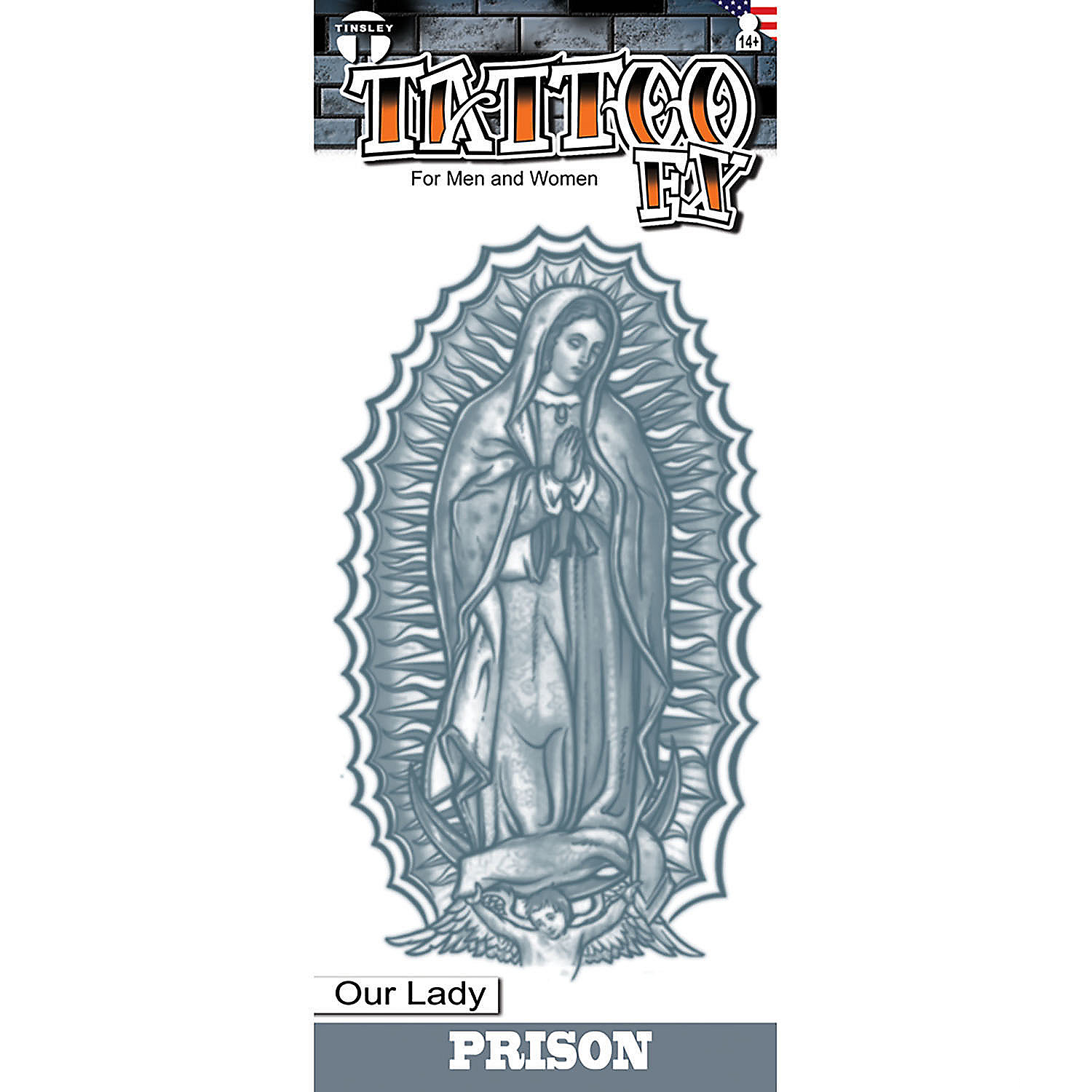 Tinsley Transfers Prison Our Lady Temporary Tattoo