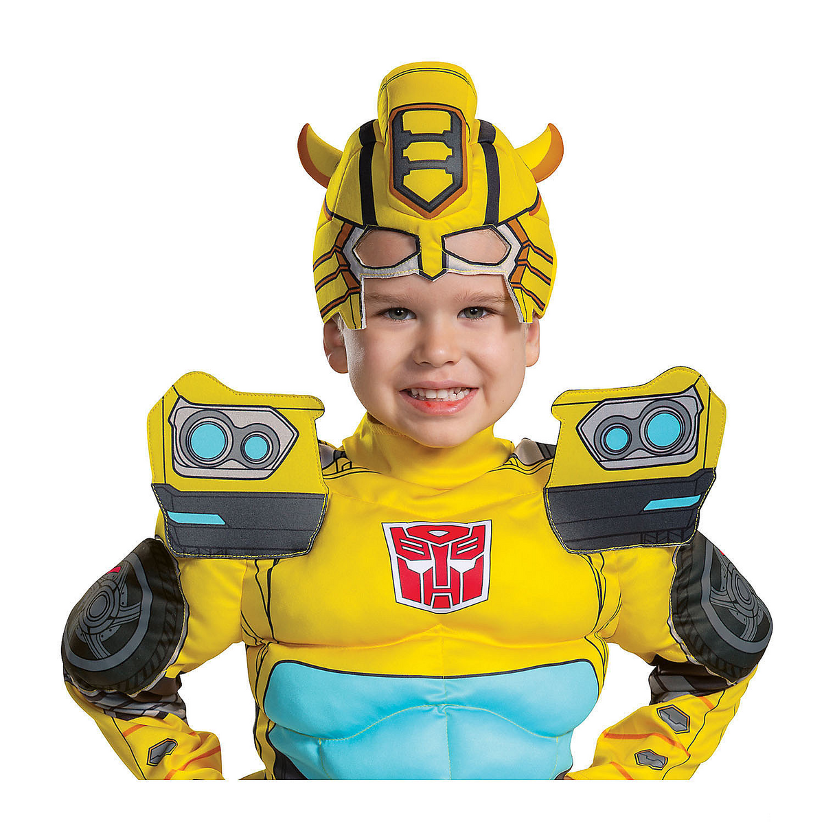 Toddlers Muscle Transformers Bumblebee Jumpsuit Costume