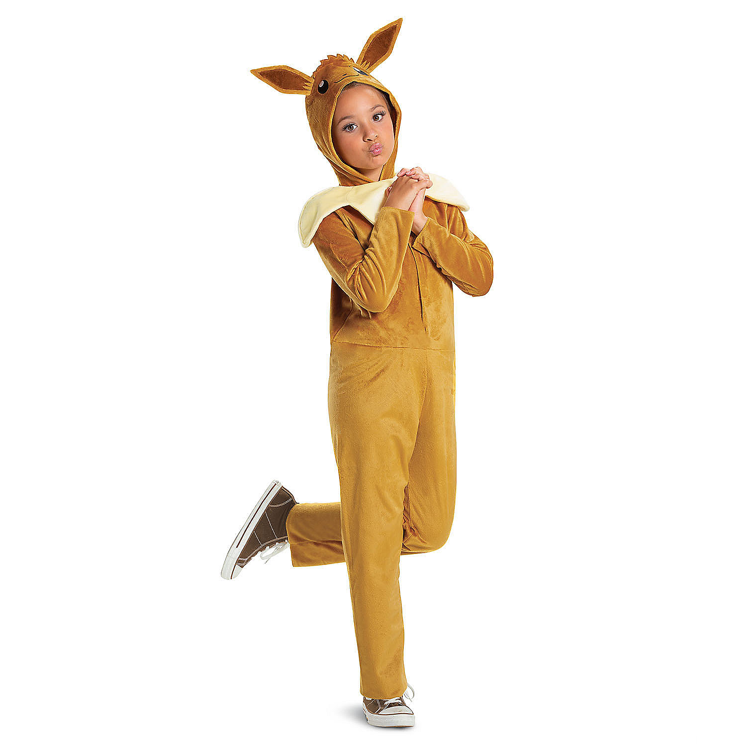 Kids Classic Pokmon Eevee Hooded Jumpsuit Costume