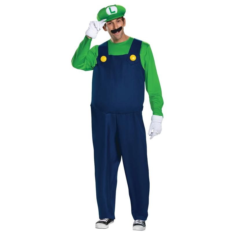 Adult Deluxe Mario Bros Luigi Costume