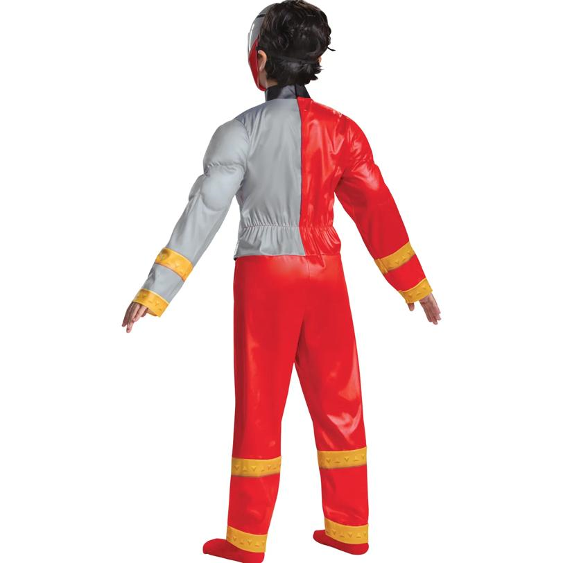 Boy's Red Ranger Dino Fury Muscle Costume