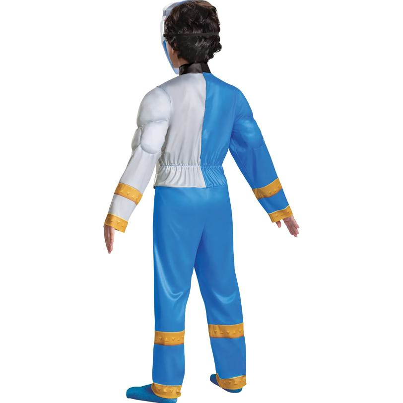 Boy's Blue Ranger Dino Fury Muscle Costume