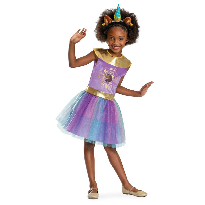 Girl's Classic Afro Unicorn Dress Costume