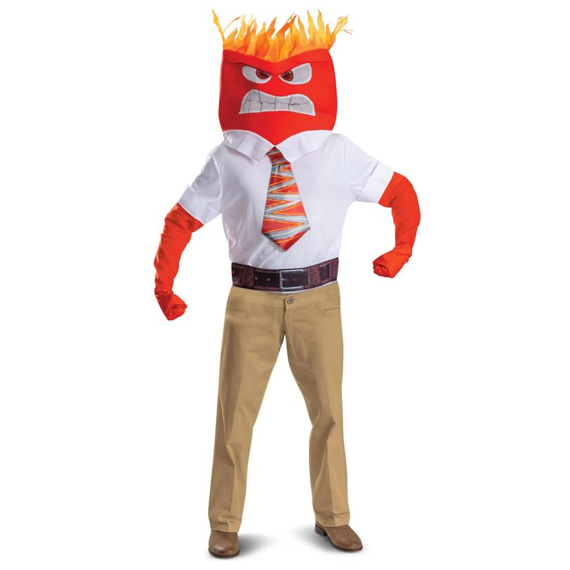 Mens Disney\/Pixar Inside Out 2 Red Anger Costume Kit