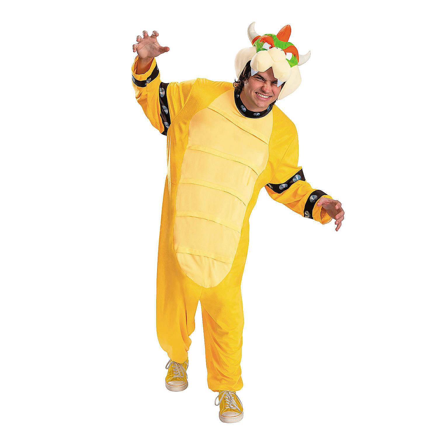 Adults Super Mario Bros. Bowser Hooded Jumpsuit Costume
