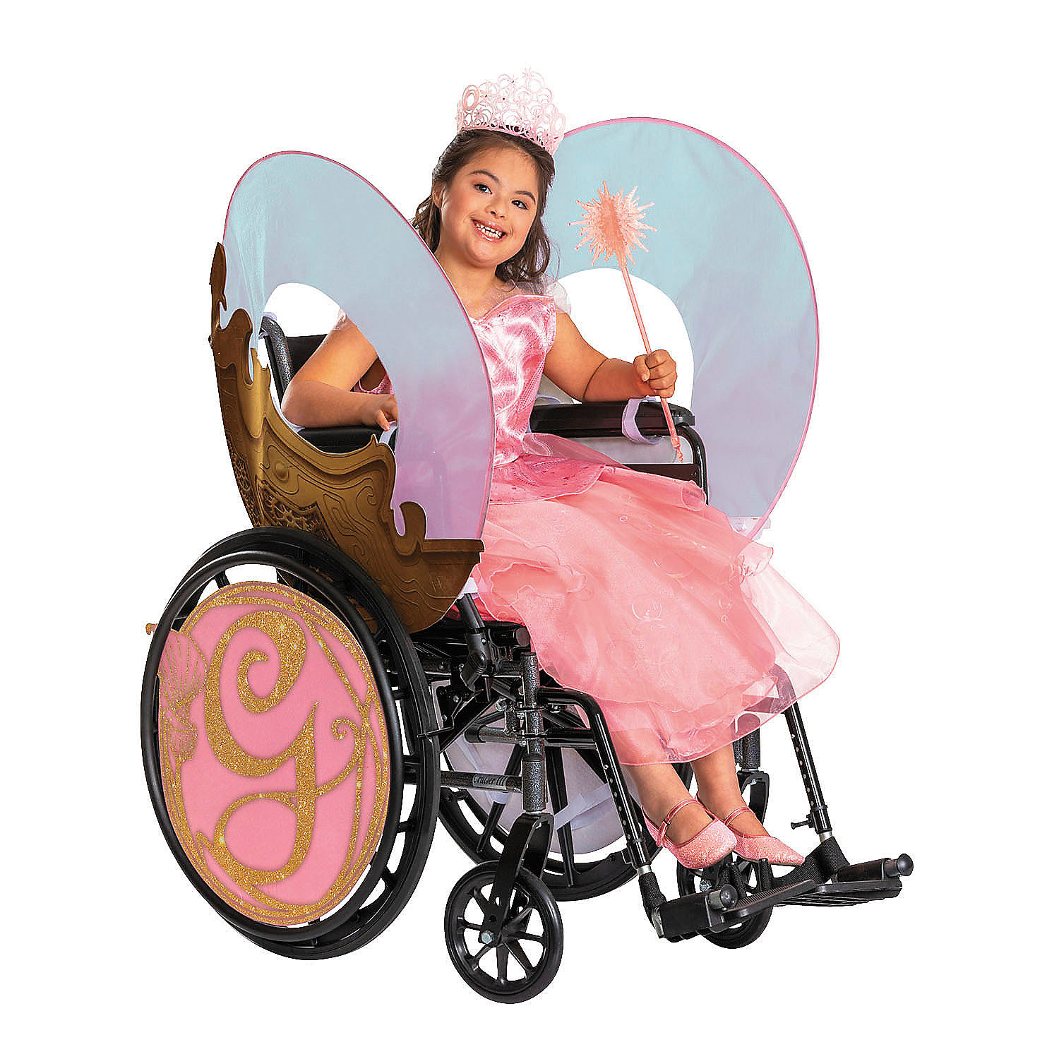 Kids Adaptive Wicked Glinda Wheelchair Cover Costume Accessory