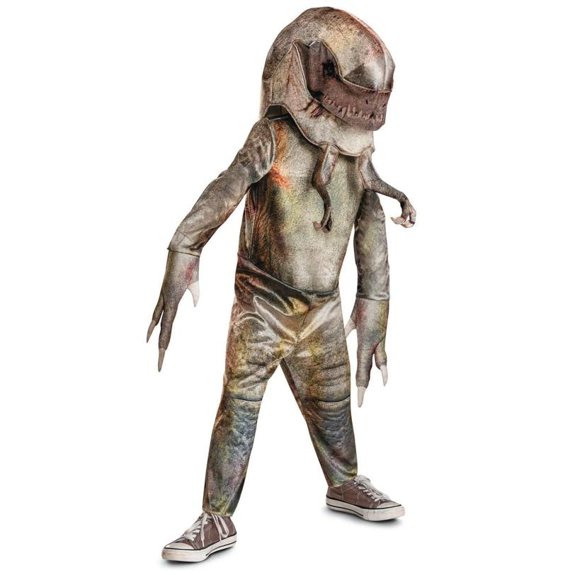 Kids Classic Jurassic World Rebirth Distortus Rex Hooded Jumpsuit Costume
