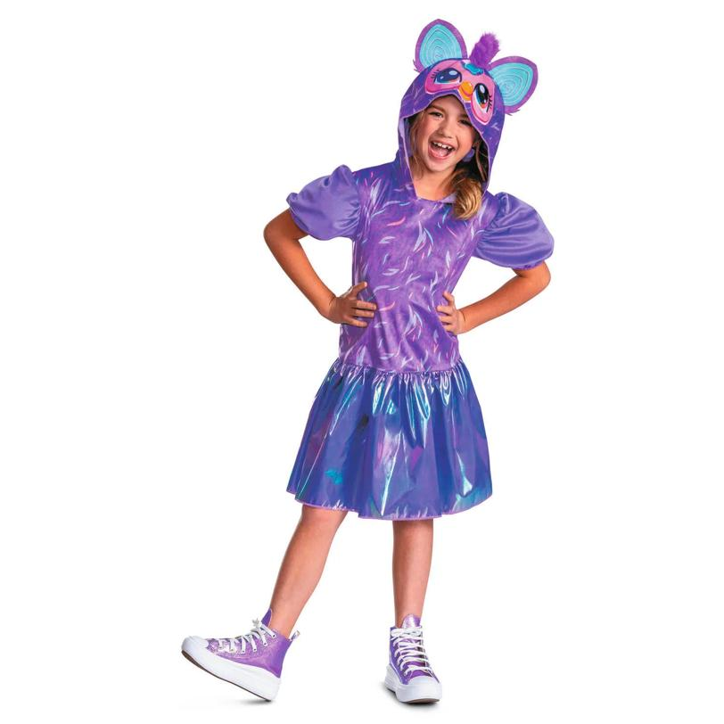 Kids Furby Purple Hooded Dress Costume
