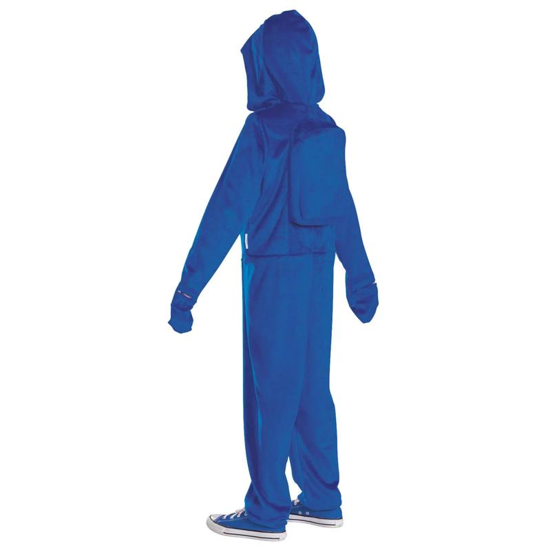 Kids Among Us Blue Imposter Hooded Jumpsuit Costume