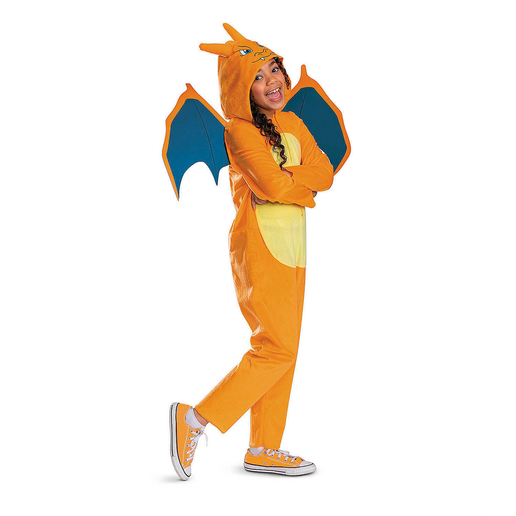 Kids Pokmon Charizard Hooded Jumpsuit Costume