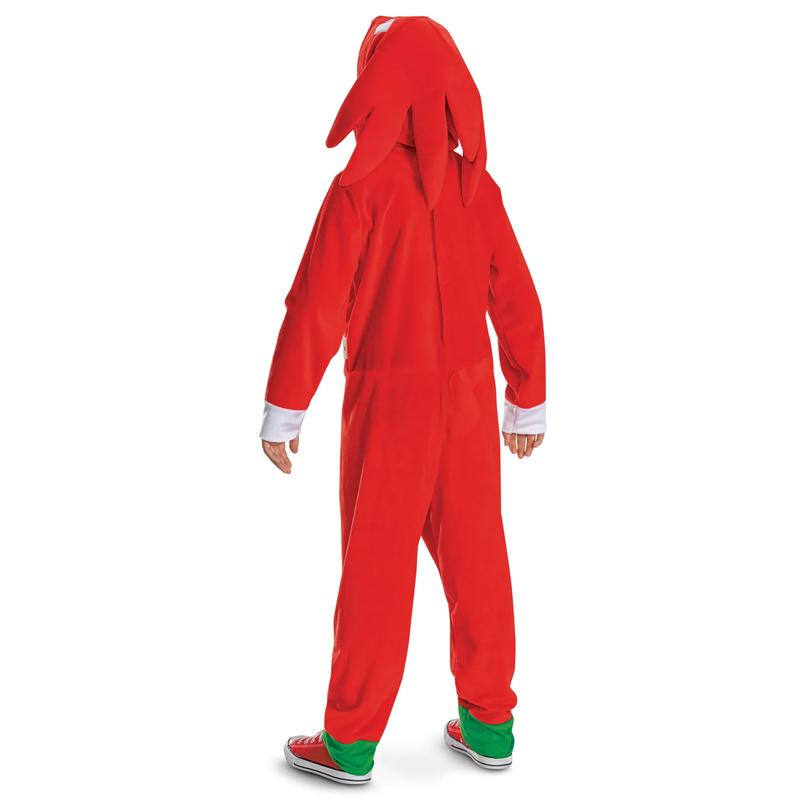 Kids Classic Sonic the Hedgehog Knuckles Hooded Jumpsuit Costume