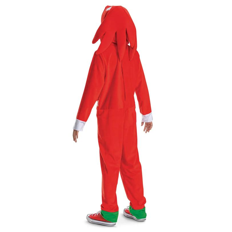 Kids Classic Sonic the Hedgehog Knuckles Hooded Jumpsuit Costume