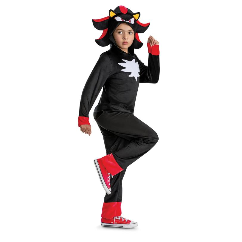 Kids Classic Sonic the Hedgehog Shadow Hooded Jumpsuit Costume