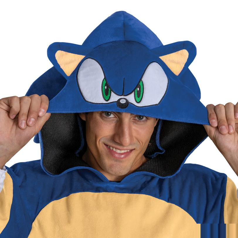 Adults Sonic the Hedgehog Sonic Hooded Jumpsuit Costume