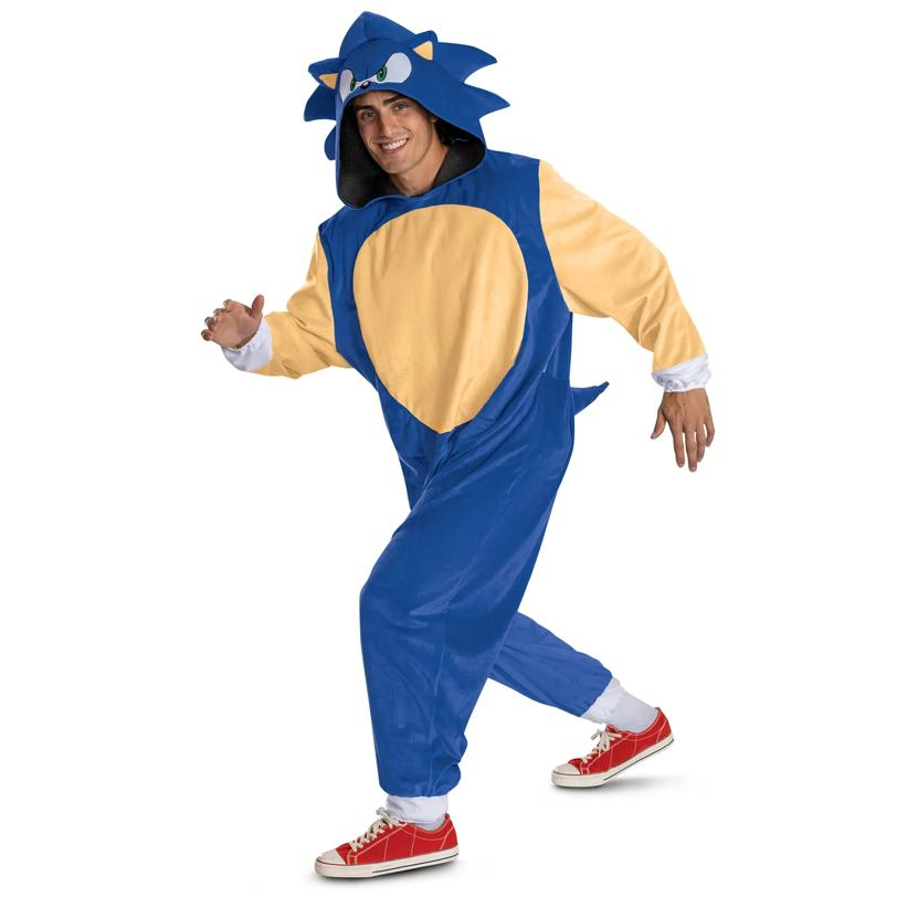 Adults Sonic the Hedgehog Sonic Hooded Jumpsuit Costume