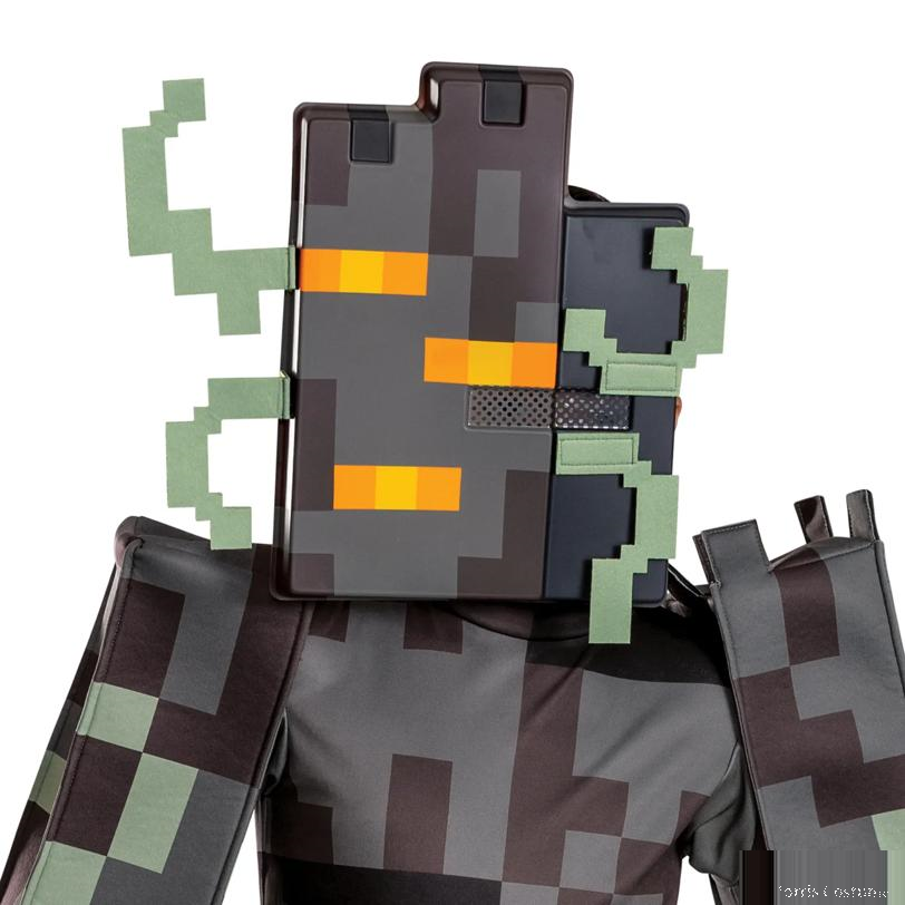 Kids Classic Minecraft Creaking Jumpsuit Costume