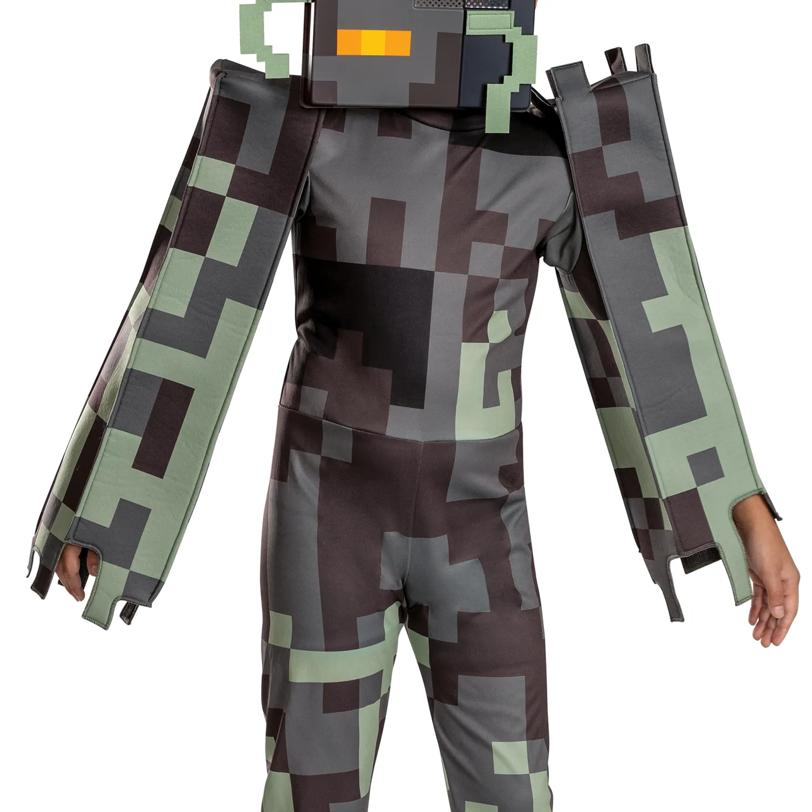 Kids Classic Minecraft Creaking Jumpsuit Costume