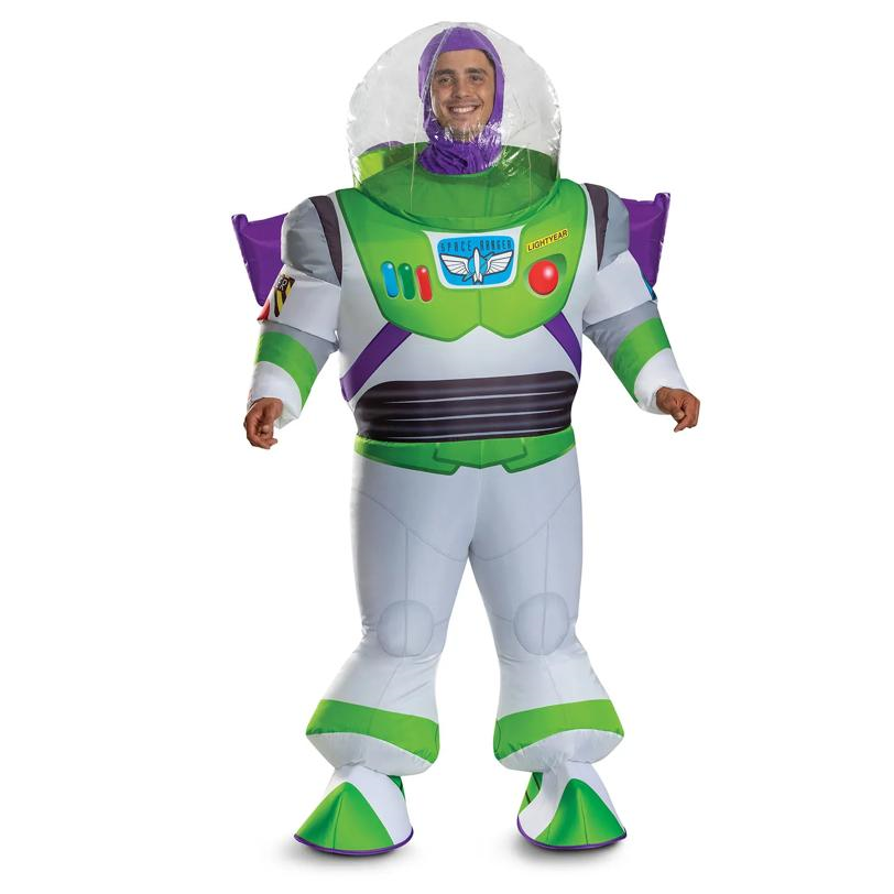 Adults Inflatable Disney Pixar Toy Story Buzz Lightyear Costume with Helmet - One Size
