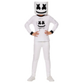 Kids Black & White Marshmello Halloween Costume