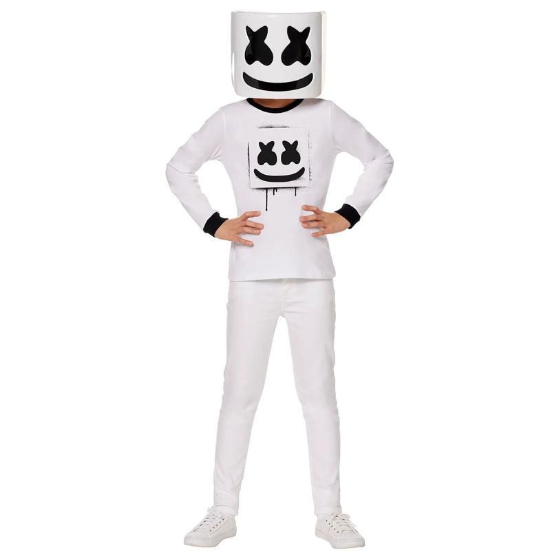 Kids Black & White Marshmello Halloween Costume