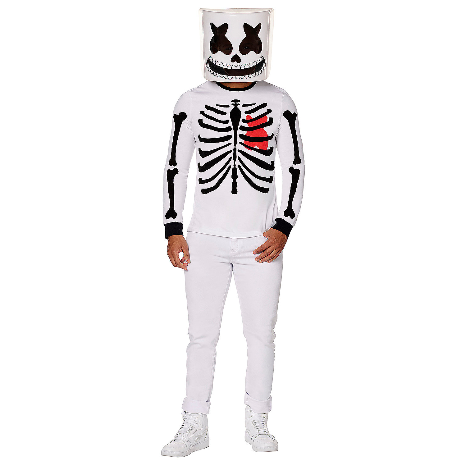 Adults Marshmello Black & White Mello Skeleton Costume
