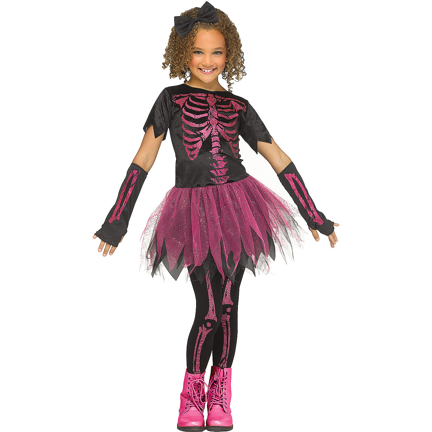 Skele-Girl Pink Child Costume