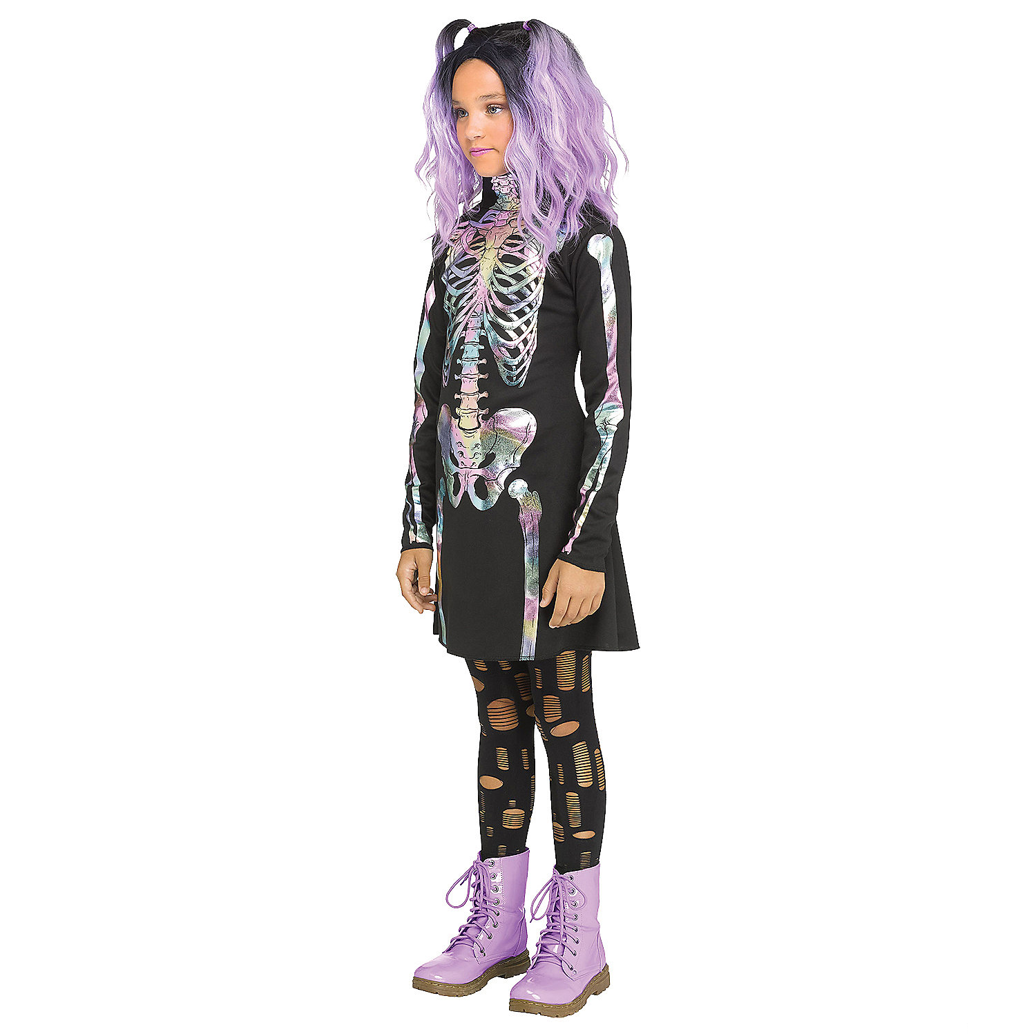 Kid's Skeleton Holographic Costume