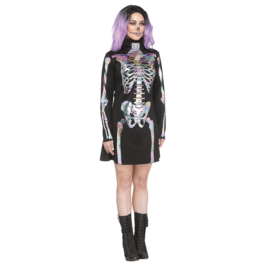Adult's Holographic Skeleton Costume