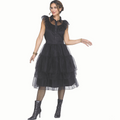 Womens Black Polyester Gothic Beauty Dress Costume