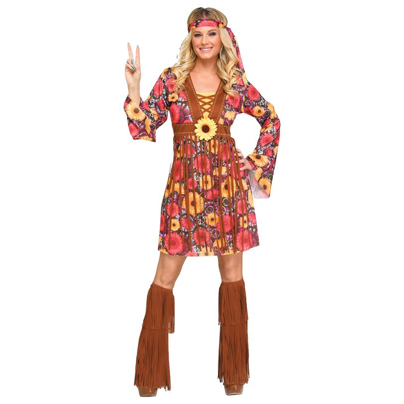Adult's Flower Power Hippie Costume