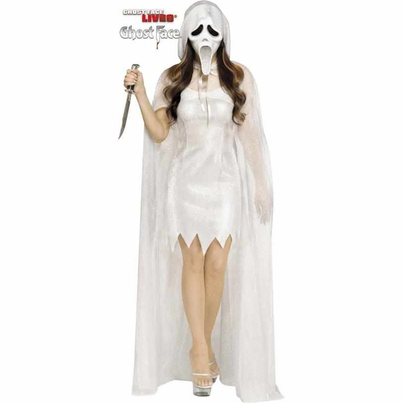 Adults Ghost Face 30th Anniversary Silver Dress Costume