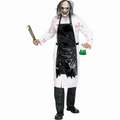Adults Black & White Mad Scientist Costume - Standard