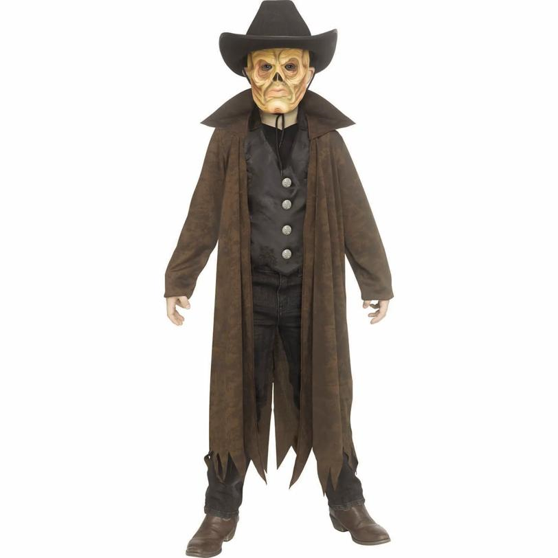 Kids Skeleton Ghoul Cowboy Costume