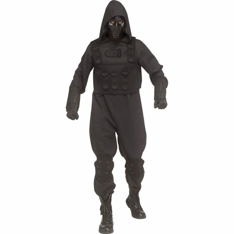Adults Warcore Fighter Hooded Jumpsuit Costume