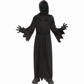 Kids Black Robe with Electroluminescent Mask Phantom Costume