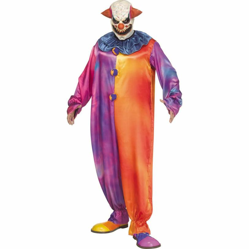 Adults Tie-Die Clown Jumpsuit Costume