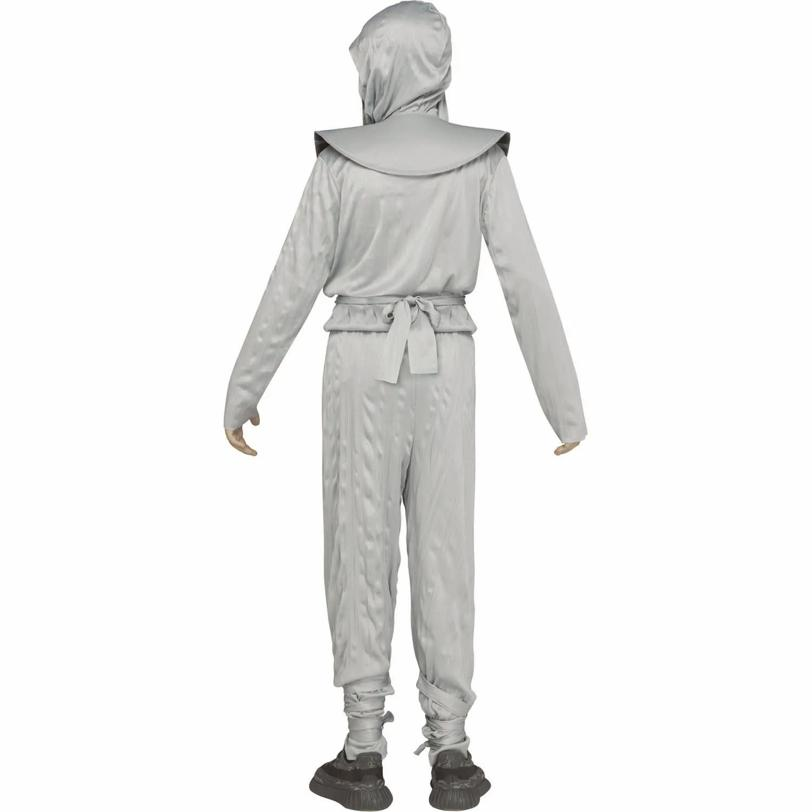 Kids Shadow Ninja Silver Skeleton Tunic Costume