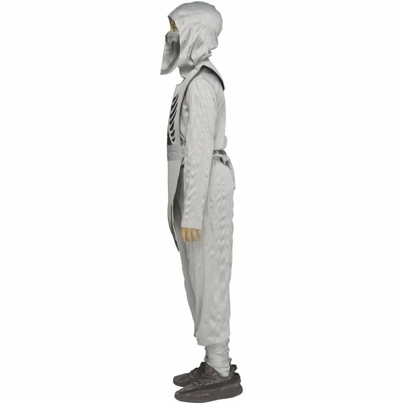 Kids Shadow Ninja Silver Skeleton Tunic Costume