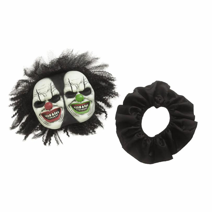 Kids Two-Headed Creepy Clown Jumpsuit Costume