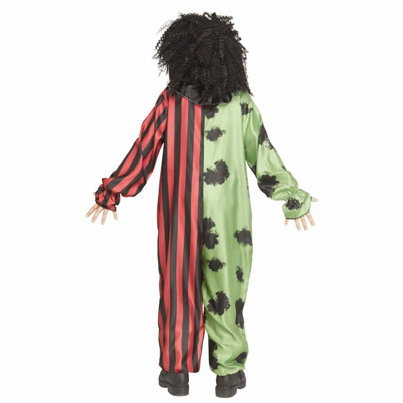 Kids Two-Headed Creepy Clown Jumpsuit Costume