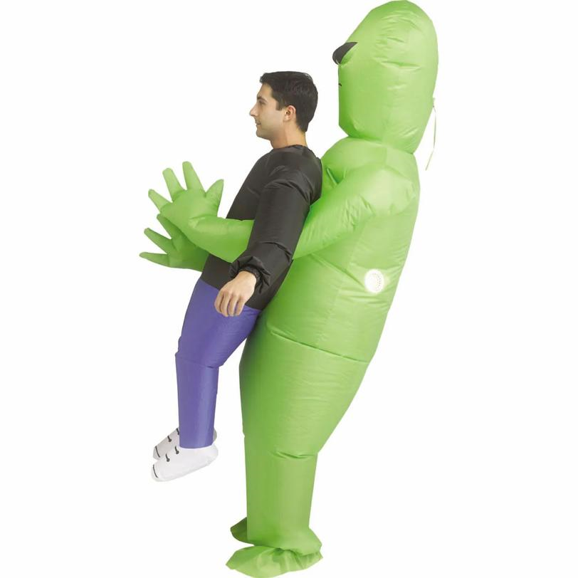 Adults Inflatable Green Alien Abduction Costume