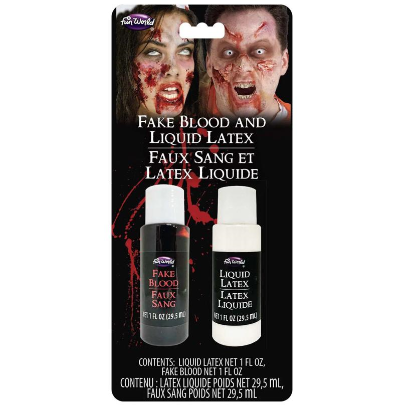 Fake Blood & Liquid Latex FX Makeup Duo Costume Accessory