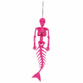 Pink Glitter Mermaid Skeleton Halloween Decoration