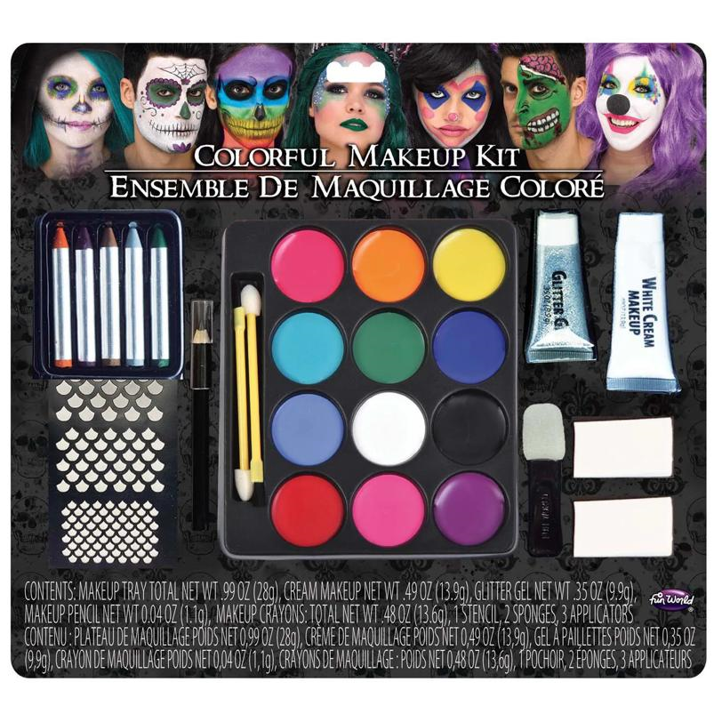 12-Color Colossal Makeup Kit Costume Accessory