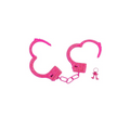 Adults Pink Rhinestone Handcuffs with Keys Costume Accessory