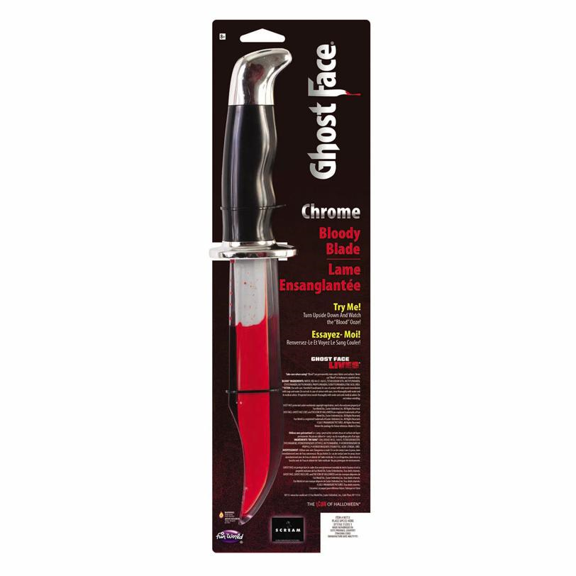 Ghost Face Deluxe Chrome Bloody Blade Knife Costume Accessory